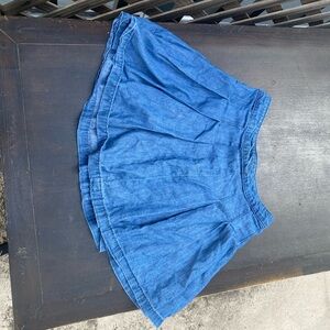 American Eagle | Women's Blue Denim Pleated Skirt